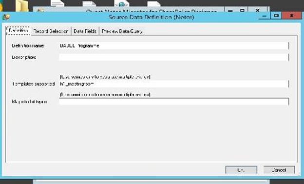 source data defination